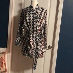 Short silk bike robe